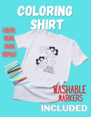 Kids Coloring T-shirt Be Mine