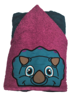 Girl Dino, Hooded Towel - Lilarrow