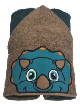 Boy Dino, Hooded Towel - Lilarrow