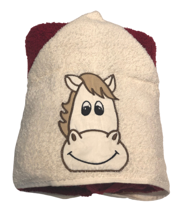 Boomer Horse, Hooded Towel - Lilarrow