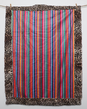 Leopard Serape, Baby blanket made with minky 