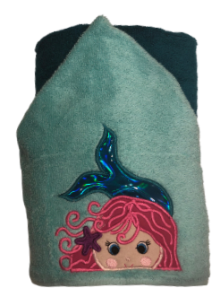 Mermaid, Hooded Towel - Lilarrow