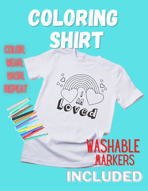 Kids Coloring T-shirt Rainbow