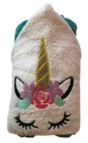 Turquoise Unicorn, Hooded Towel