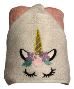 Pink Unicorn, Hooded Towel - Lilarrow